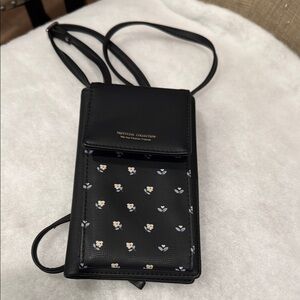 Black Floral Crossbody Bag